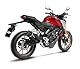 Auspuffanlage LeoVince Komplettanlage SBK LV ONE EVO Black Edition, Edelstahl schwarz, Carbon Kappe, 1/1, mit Katalysator, mit Zulassung für Honda CB 125 R Bj. 2021-2022