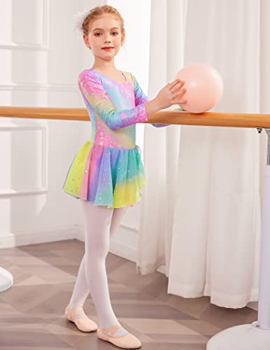 Image of Arshiner Kids Girls Classic Long Sleeve Leotard Dance Ballet Dress