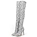 ZHENGRUI Cuissardes,sur Le Genou Bottes à Talons Hauts pour Femmes Sexy Mode Imprimé Serpent Confortable FêTe Bar,Serpentine-35