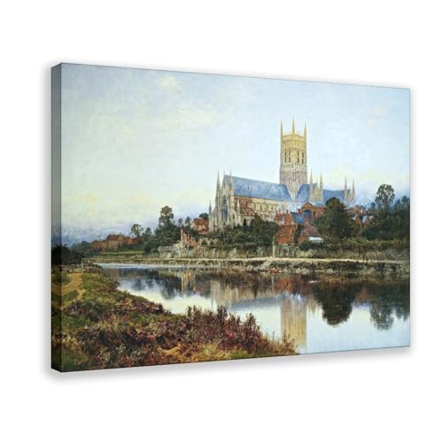 Impression sur toile Cathédrale de Worcester Benjamin Williams Leader cadre suspendu bureau