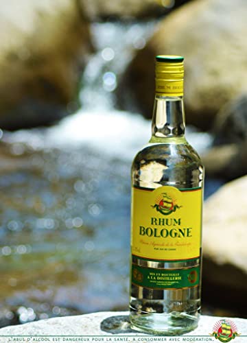 Bologne Rhum - Weißer landwirtschaftlicher Rum aus Guadeloupe - Reiner Zuckerrohrsaft - 50% - (1 x 1L)
