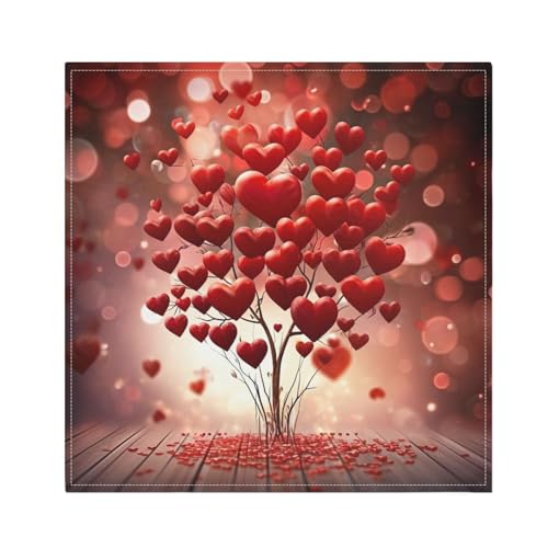 Servilletas de Tela YETTASBIN Día de San Valentín Pack 6 miniatura 6