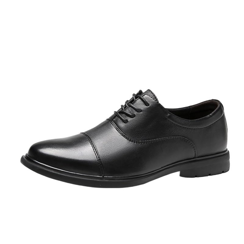 Formal Shoes for Men Lace-up Wingtip Wedding Prom Wedding Anti-Slip Rubber Sole Block Heel Casual Vegan Leather2