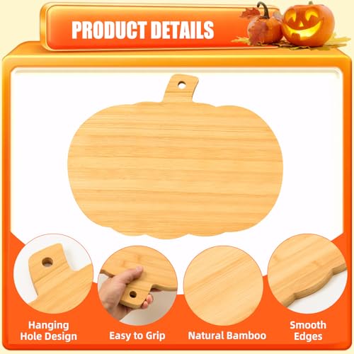 Tabla de Cortar Redonda de Bambú Calabaza Halloween 38x29x1.5 cm miniatura 3