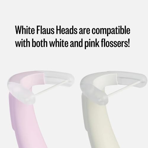 Image of FLAUS Electric Flosser Refills (Oprah's List, Shark Tank) 90ct Extra Strong Woven Dental Clear Floss Heads - No Break, Ultra Durable Refillable Dental Floss Picks for Teeth