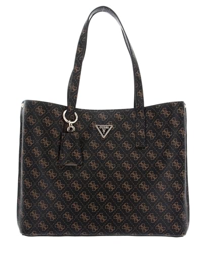 Stampa logo Quattro G GUESS Borsa tote da donna Meridian Girlfriend (confezione da 1), Logo Moka, One Size, Borsa Meridian Girlfriend