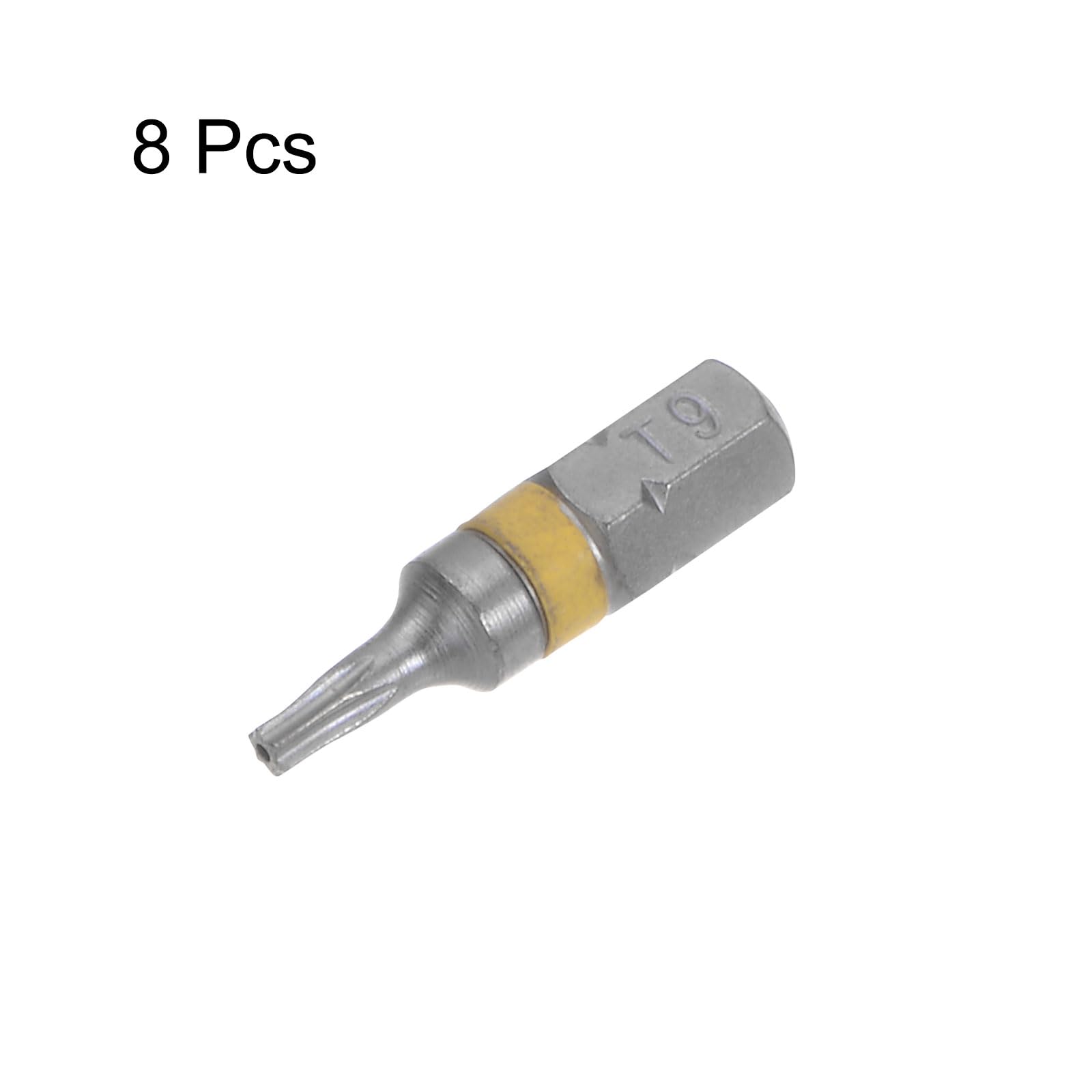 Sourcing Map T9 Torx-Bits – Magnetisch, S2-Stahl, 6,35 Mm Sechskant, 10,2 Cm Lang
