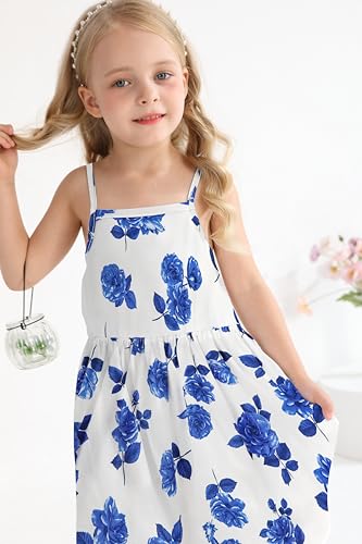 Baby Girls Floral Suspender Dress & Long-Sleeved Toddler Girl's Lovely Denim Jacket Outfit Cardigan Set3