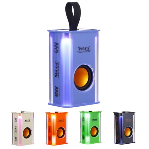 Image of EchoWave 6W Bluetooth Speaker Compact and Portable Transparent Design with Dual Bass, TF Input, and USB-C Charging Enhanced Portability with Integrated Strap (Assorted)
