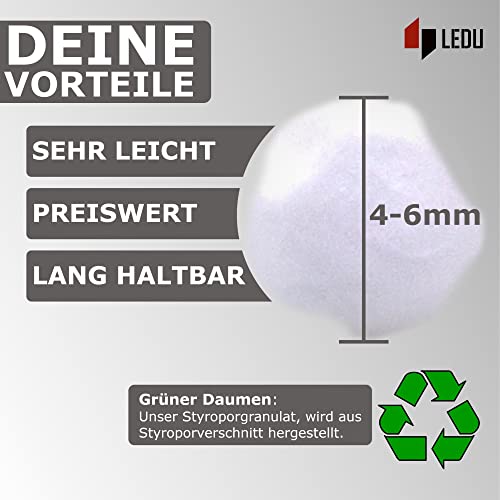 LEDU® 100 litri di granulato di polistirolo