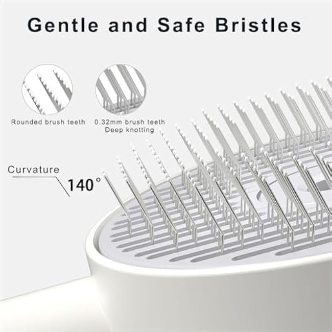 Marchul Pet Steam Brush for Shedding Control, Anti-Static Fine Spray Cat Grooming Brush with Release Button and Tank, Deep Cleaning for Long Short Hair Cats Dogs, White-i6zIygOo