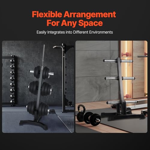 VEVOR Weight Plate Rack, L Frame Weight Plate Tree for 2-Inch Weight Plates, Standard Weight Plate Tree, 1000 lbs Load Capacity Weight Storage Holder, Home Gym Barbell Rack Storage Stand, Black by VEVOR - Image 6