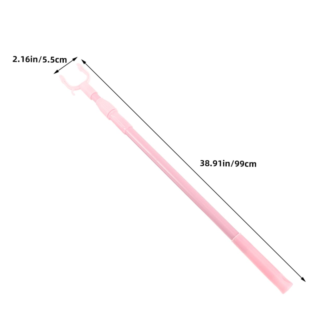 OUNONA 2Pcs Adjustable Clothes Drying Pole Retractable Clothesline Rod for High Areas Portable Closet Reacher with Strong Bearing Capacity for Wardrobe Ceiling Use