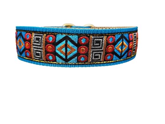 Styleshes Hundehalsband mit Polsterung, Zug-Stopp verstellbar, Martingale extra breit 4cm, anti-Zieh-Halsband, weiches Stoffhalsband (bis 38cm Hals- 44cm Kopfumfang inkl 6cm Zugstopp, chrom)