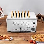 Stainless Steel Toaster 6 slice Commercial Toaster 6 Slot Bread Baking Machine 1.1in Wide Slot with 1-5 Minute Timing for Restaurant and Home Kitchen (1680W 110V, Style 2) - Image 4