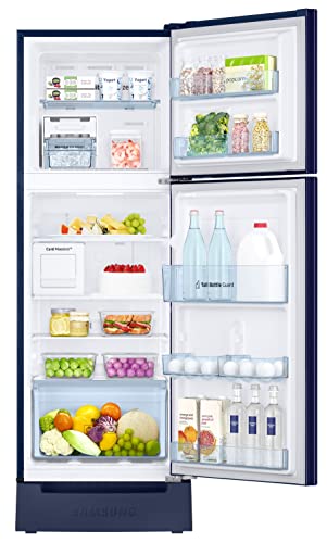 Image of Samsung 244L 2 Star Frost-Free Double Door Refrigerator Appliance (RT28B3C22UZ /HL, Midnight Blossom Blue, Curd Maestro, 2022 Model)