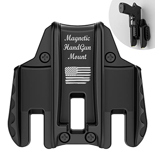 Gun Magnet Mount, Gun Magnet Gun&Mags Holder For Trucks, Cars, Cashier, Bedside, Desk, Concealed Tactical 3 In 1 Holster For Self Defense #TOP2