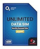 O2 Unlimited Data SIM - Preloaded for 6 Months - No Contract - Quick Activation Within 1 Working Day - Mobile Broadband for Routers, Tablets & Phones