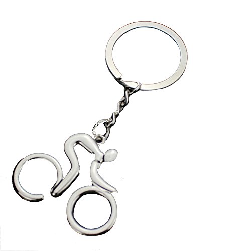 Preisvergleich Produktbild Ellepigy Unisex Schlüsselbund mit Fahrrad Anhänger Schlüsselbund Gute Geschenke für Den Radfahrerliebhaber