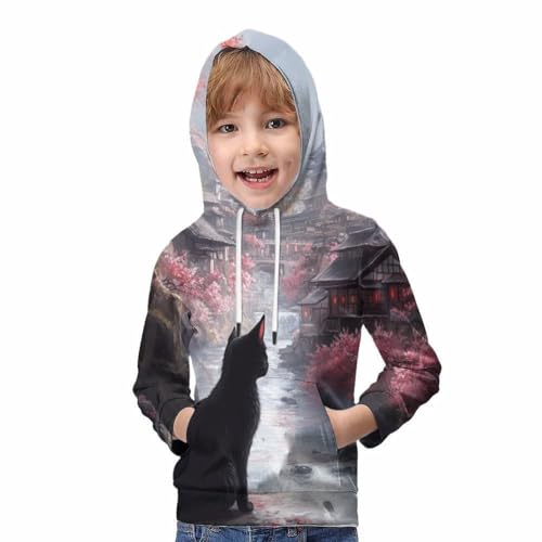 Sweat à Capuche Cherry Blossom Enfant Pull Original 3D Fille Garçon - 5