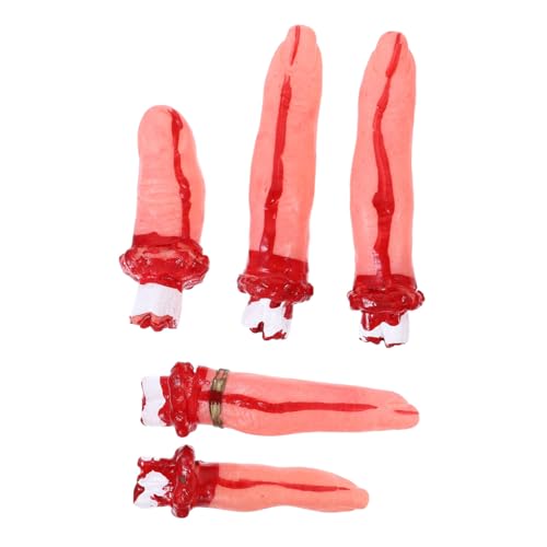TOYANDONA 1 Juego De Uñas De Halloween Dedo Falso Diadema De Murciélago De Halloween Placa De Halloween Decoración Sangrienta De Terror Mano Falsa Sangre Falsa Kits De Accesorios De