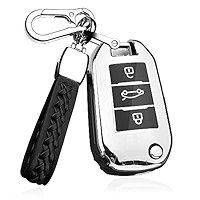 TOOMUME Car Key Cover TPU, Protective Key Fob Case - Fit For Peugeot 208, 308, 508, 2008, 3008, 5008, Rifter, Citroen C3, Arricross, C4 Picasso, DS3, DS4, Berlingo - View #4