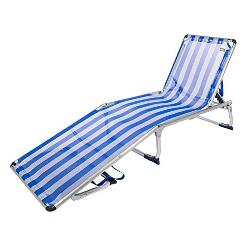 Aktive 53978 - Tumbona plegable 5 posiciones aluminio 155 x 58 x 25 - marinera