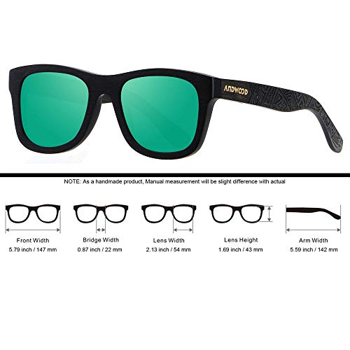 ANDWOOD Bamboo Sunglasses Floating for Men Women Wood Sunglass Wooden Frame Polarized Vintage Handmade Shades3
