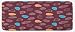ABAKUHAUS Pigna Tappeto da Cucina, Retro Woodland creativo, Tappeto Decorativo in Peluche con Supporto Antiscivolo, 48 cm x 120 cm, Arancio pallido rosa appassita