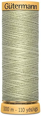 100% Natural Cotton Thread by Gutermann for Sewing and Quilting - 100m Spools - Colour Number WHT - 1 x 100m Spool