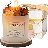 Vela Aromáticas Decorativa, Cera de Soja 100% Pura Velas Aromáticas de Flores Secas, 7.7 Onzas, Exquisita Caja de Regalo,...