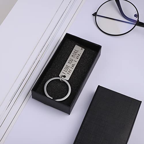 Couples Keychain I Love You More The End I Win Keyring Gifts for Boyfriend Girlfriend Husband Wife Keychains Gifts for Him Her Birthday Anniversary Valentine's Day - Image 3