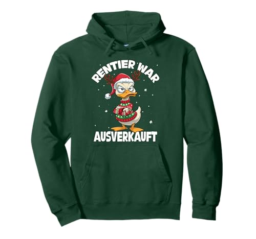 Lustiger Spruch Weihnachts-Ente Rentier war ausverkauft Pullover...