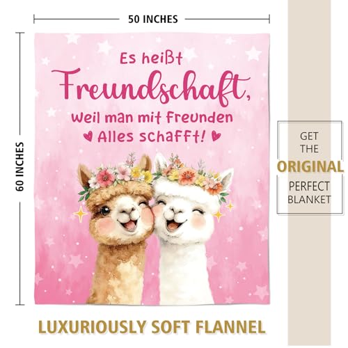 Juratar Sinnvolles Beste Freundin Geschenke, Freundschaft Geschenk – Lustige Decke Geschenk Freundin Geburtstag, Weihnachten, Abschluss, Aufmunterung oder als Seelenschwester Geschenke 157 × 132 cm