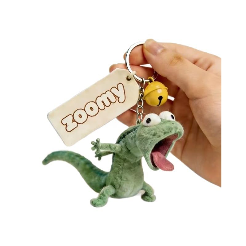 Generisch Lizard Schlüsselanhänger Lustig mit Herausgestreckter Zunge 10cm Schlüsselanhänger Plüsch Niedliches Lizard Anhänger Tasche Tier Handtaschen Anhänger für Taschen Rucksäcke & Schlüsse (A)