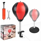 Boxsack für den Schreibtisch, Punchingball Tisch mit Superstarkem Saugnapf & Tischklemme, Antistress Punchingball/Wutball/Reflex Ball für Bürotisch und Theke, Lustiges Geschenk für Freunde & Kollegen