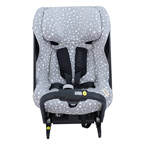 JYOKO Kids Funda de Algodón para Silla de Coche Compatible con Axkid One (White Star)