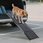 PawHaven Folding Dog Ramp Non-Slip Pet Ramp for Cars Sofa Bed – Dog Steps for Car, Large & Small Dogs, Lightweight Portable, 170X44CM
