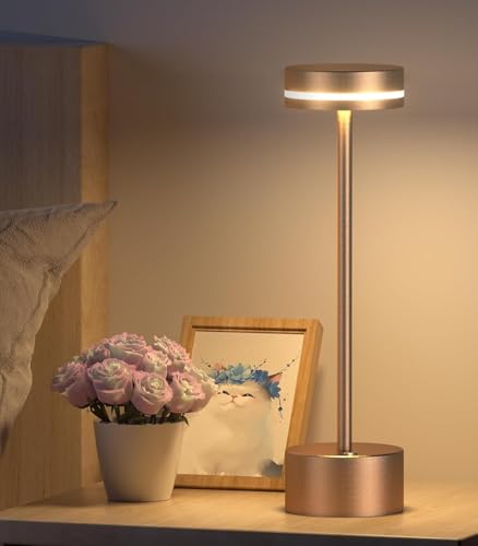 Jobet テーブルランプ 間接照明 おしゃれ コードレス 5200mAh 3色モード 無段階調光 メモリー機能 Type-C充電式 タッチ制御 置き 電気スタンド テーブルライト 卓上 インテリア ライト LED デスクライト ベットサイドランプ 読書灯 北欧 バー/キャンプ/ダイング ブラック