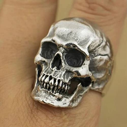 Skull Ring For Men Vintage Silver Black Cool Punk Retro Gothic Dainty Goth2