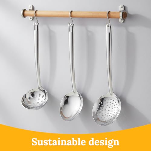 2Pcs Stainless Steel Serving Spoon, Serving Spoon for Mixing and Serving, Dishwasher Safe Kitchen Cooking Spoon, Slotted Spoon for Home (3pcs) - Image 5
