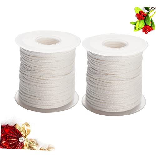 Artibetter 2 rollos de mecha trenzada para velas miniatura 3