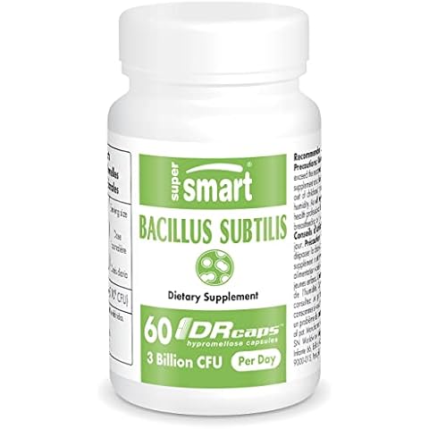Supersmart - Bacillus Subtilis 3.1 Billion CFU - Probiotic Strain - Improve Natural Defences & Help with External Infection | Non-GMO & Gluten Free - 60 DR Capsules Cover