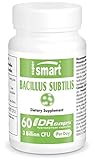 Supersmart - Bacillus Subtilis 3.1 Billion CFU – Cepa Probiótica – Mejora Naturalmente las Defensas & Ayuda con infecciones Externas | No OMG – 60 Cápsulas DR