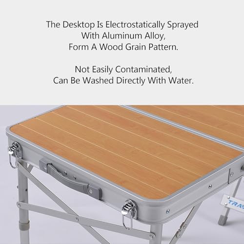 Table pliante en aluminium compacte et réglable pour optimiser votre espace - 6