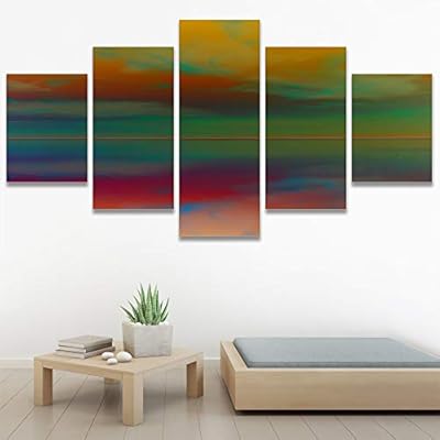 SIGNWIN 5 Panel Canvas Wall Art Modern Art...