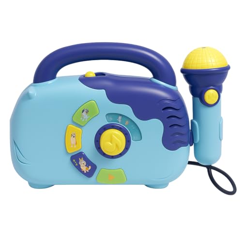 FAHD Traders Kids Sing-Along Boombox | Music Player with Microphone, Flashing Lights & Built-In Songs | Interactive Musical Toy for Children | Portable Kids Karaoke Machine