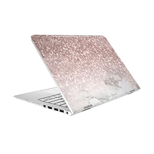 Autocollant vinyle HP Spectre Pro X360 G2 skin protection marbre rose paillettes