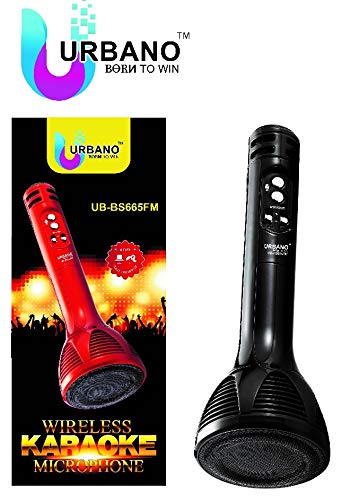 Image of Urbano BS-665FM Wireless Karaoke Microphone with Portable Bluetooth Speaker