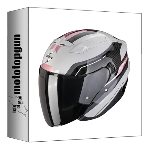 Casque jet Scorpion exo-230 hipe aux finitions soignées gris rose taille S
